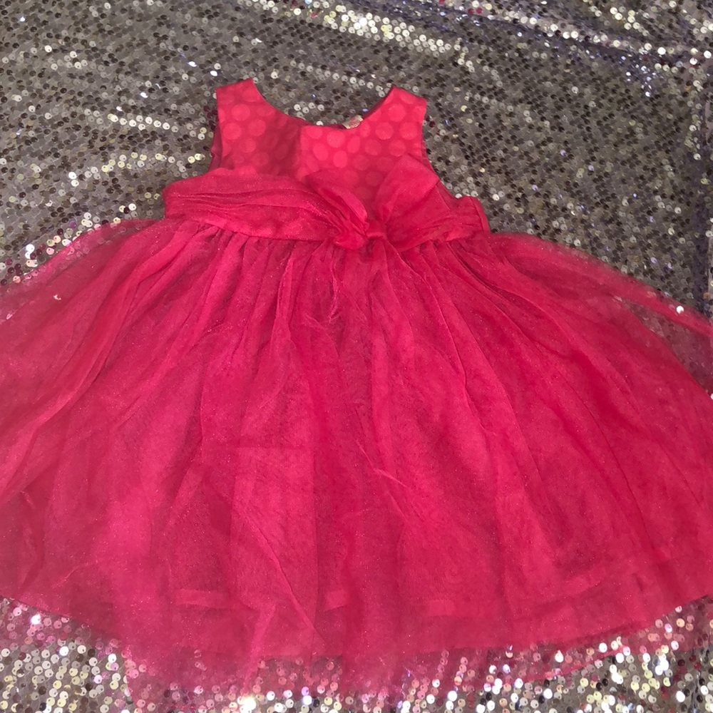 3t Pink Fluffy Little Girls Party Dress